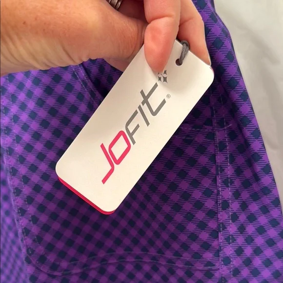 Purple and navy Checkered Golf pants - Picture 7 of 10